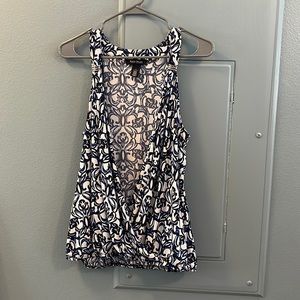 Deep V tank blouse